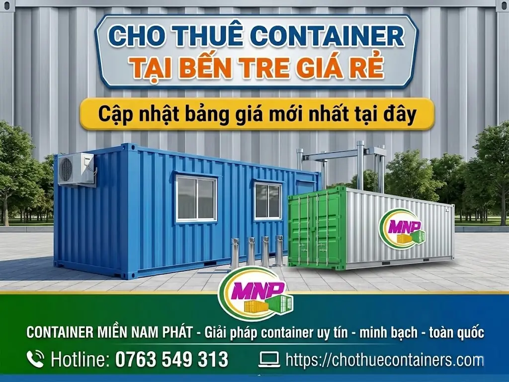 Cho Thu&ecirc; Container Tại Bến Tre Gi&aacute; Rẻ