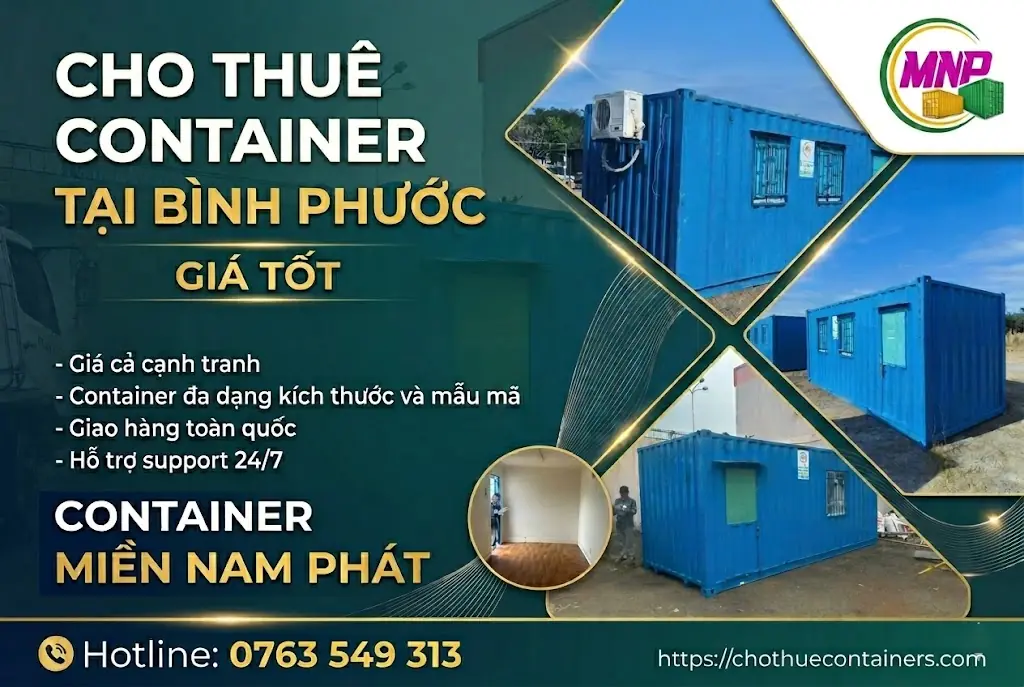 cho thu&ecirc; container tại B&igrave;nh Phước