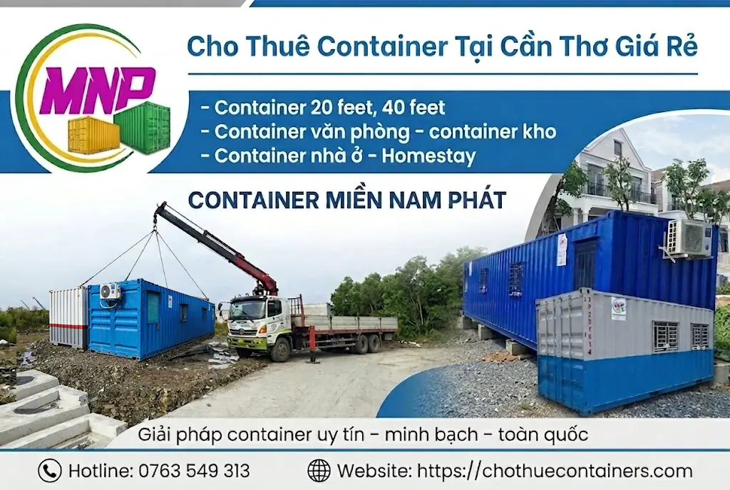 cho thu&ecirc; container tại Cần Thơ
