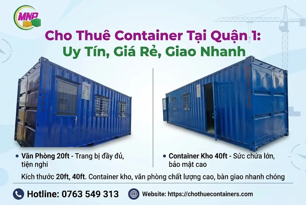 Cho Thu&ecirc; Container Tại Quận 1
