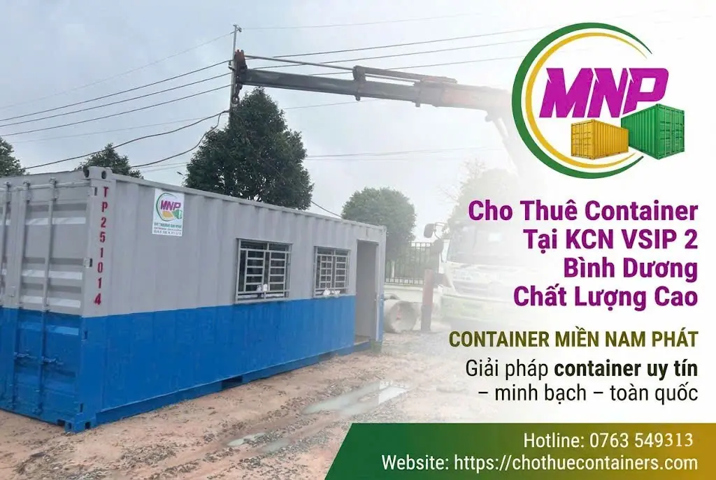 Cho Thuê Container Tại KCN VSIP 2 Bình Dương
