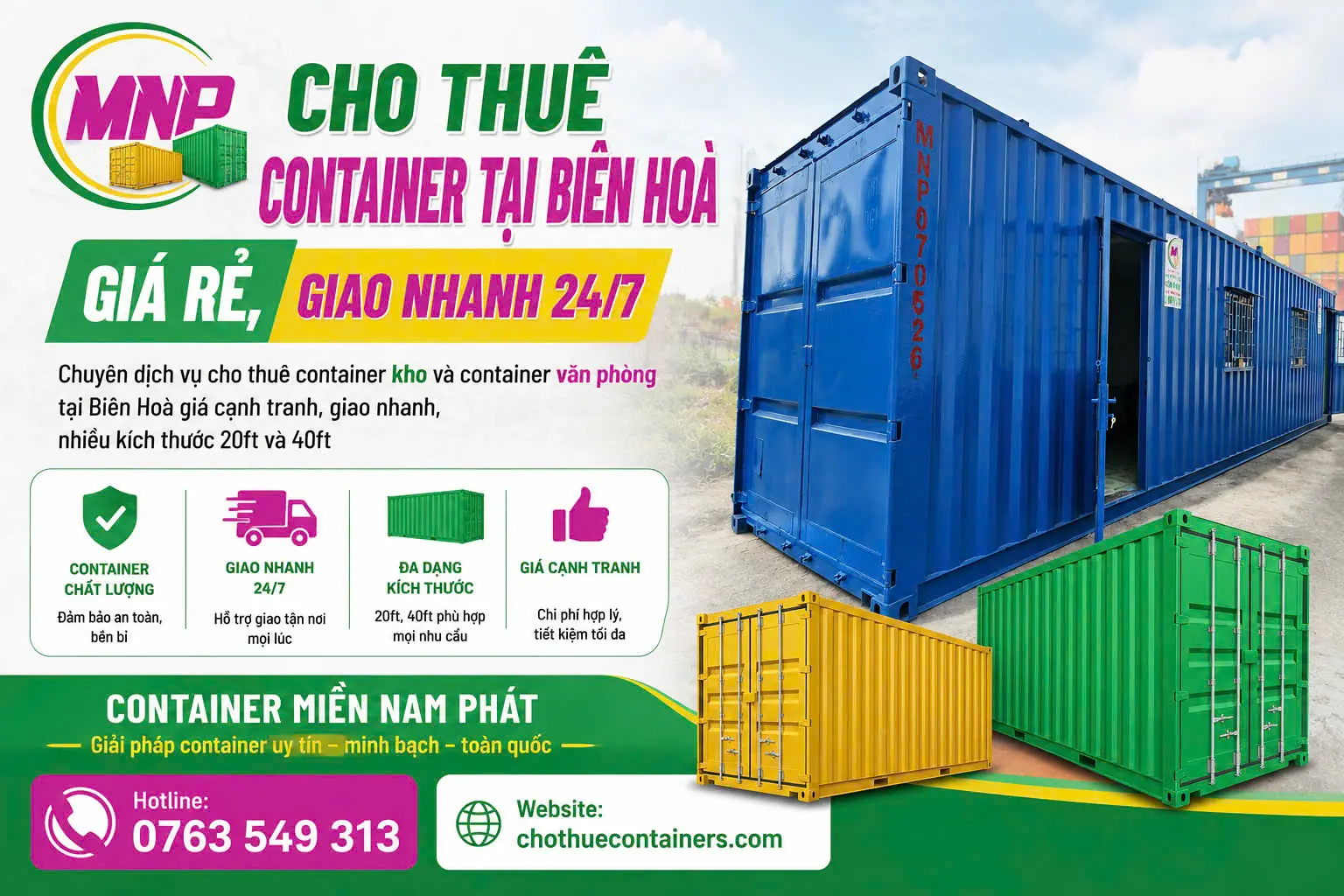 Cho Thu&ecirc; Container Tại Bi&ecirc;n H&ograve;a