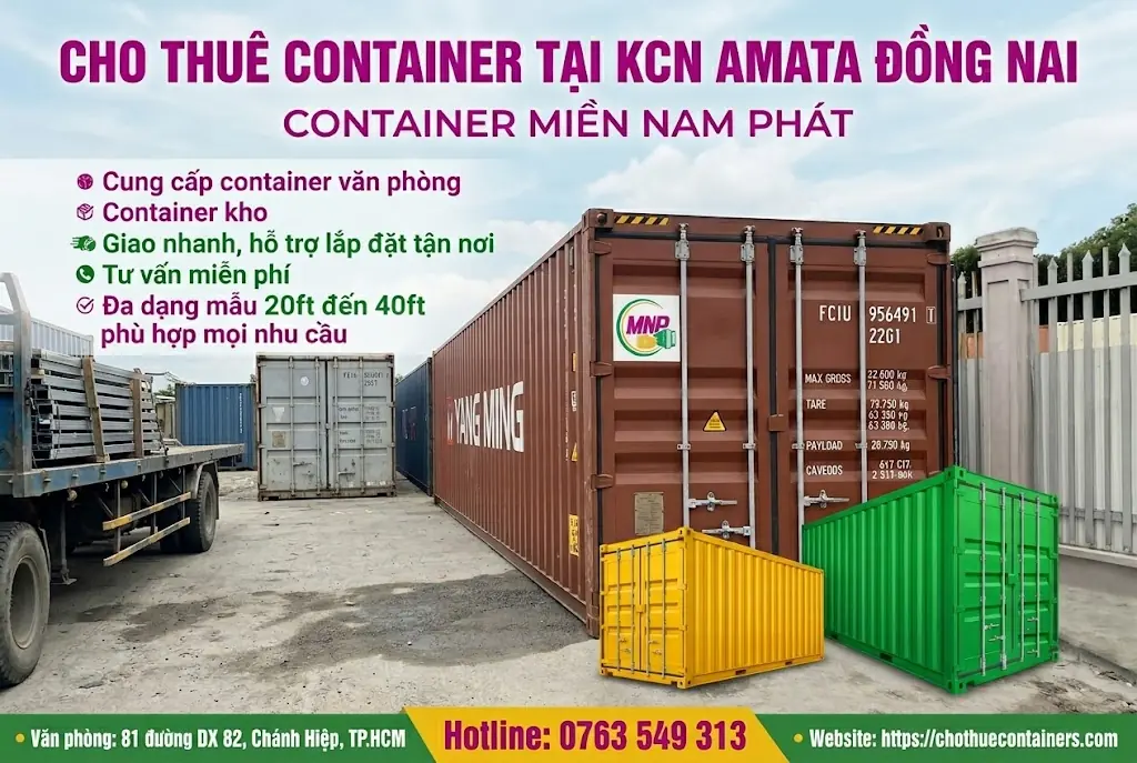 cho thuê container kcn amata