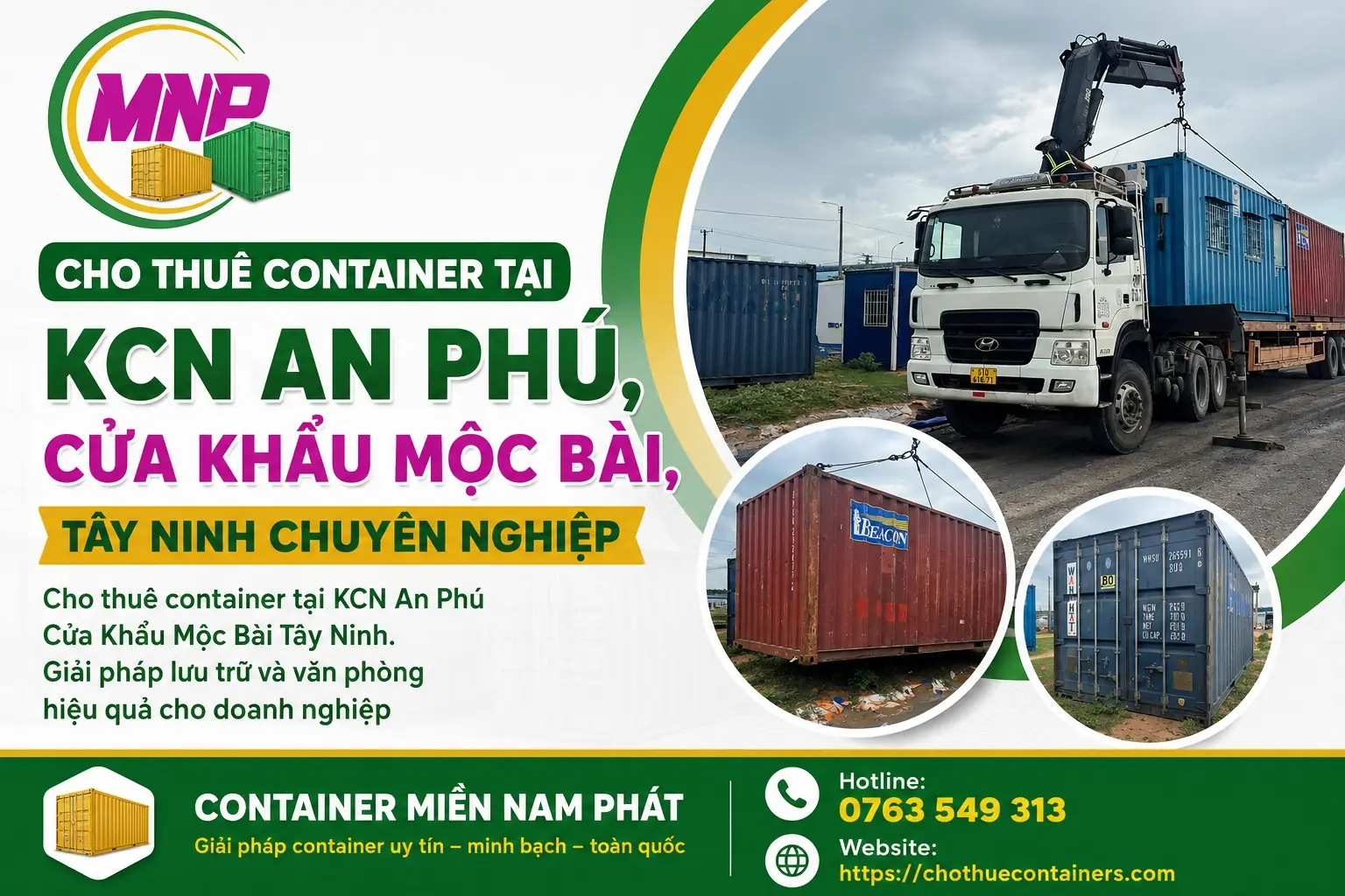 Cho Thu&ecirc; Container Tại KCN An Ph&uacute;