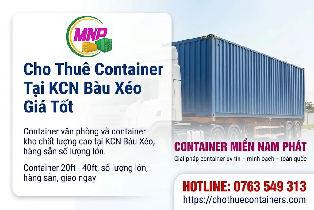 Cho Thuê Container Tại KCN Bàu Xéo, Đồng Nai