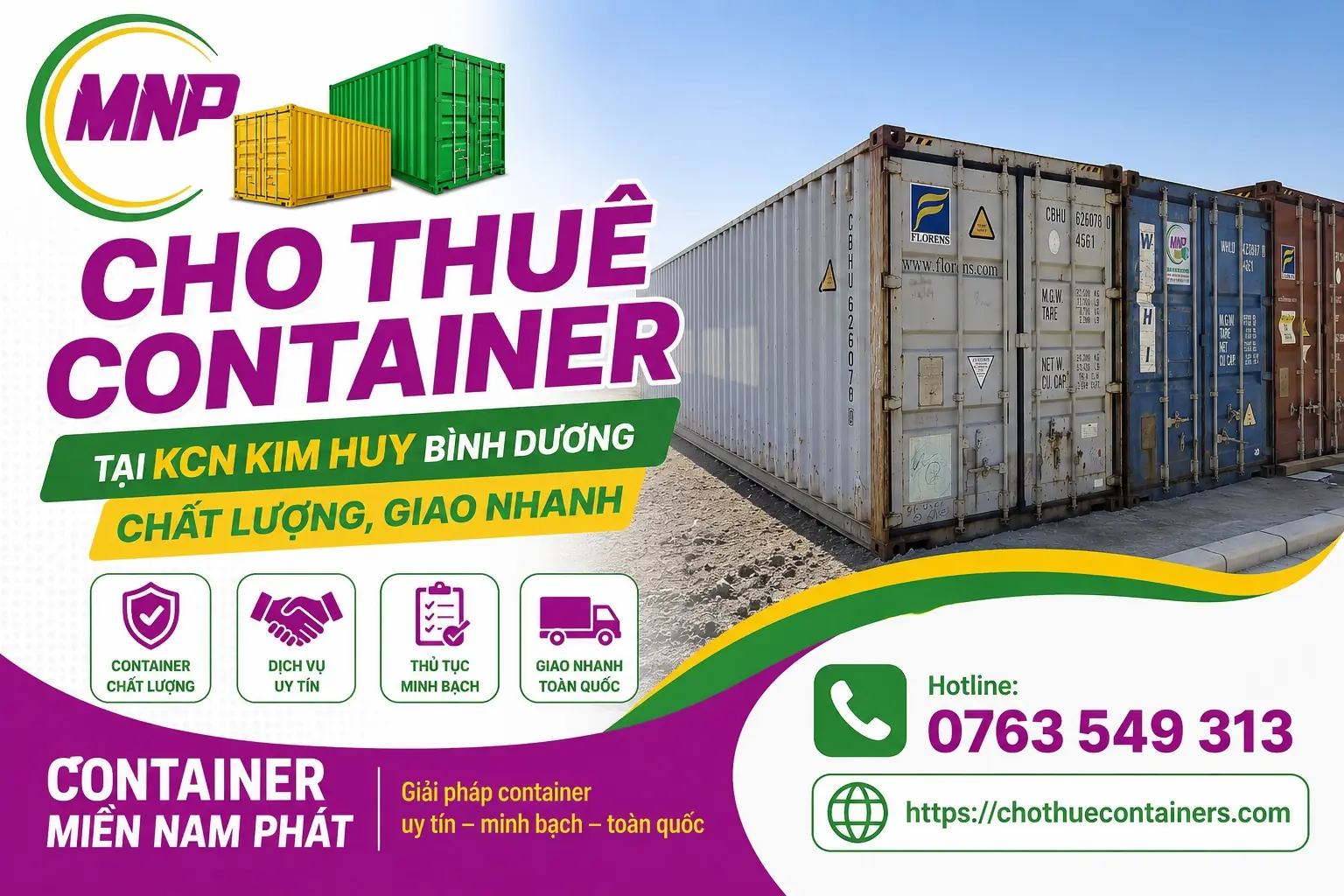 Dịch Vụ Cho Thuê Container Tại KCN Kim Huy Bình Dương