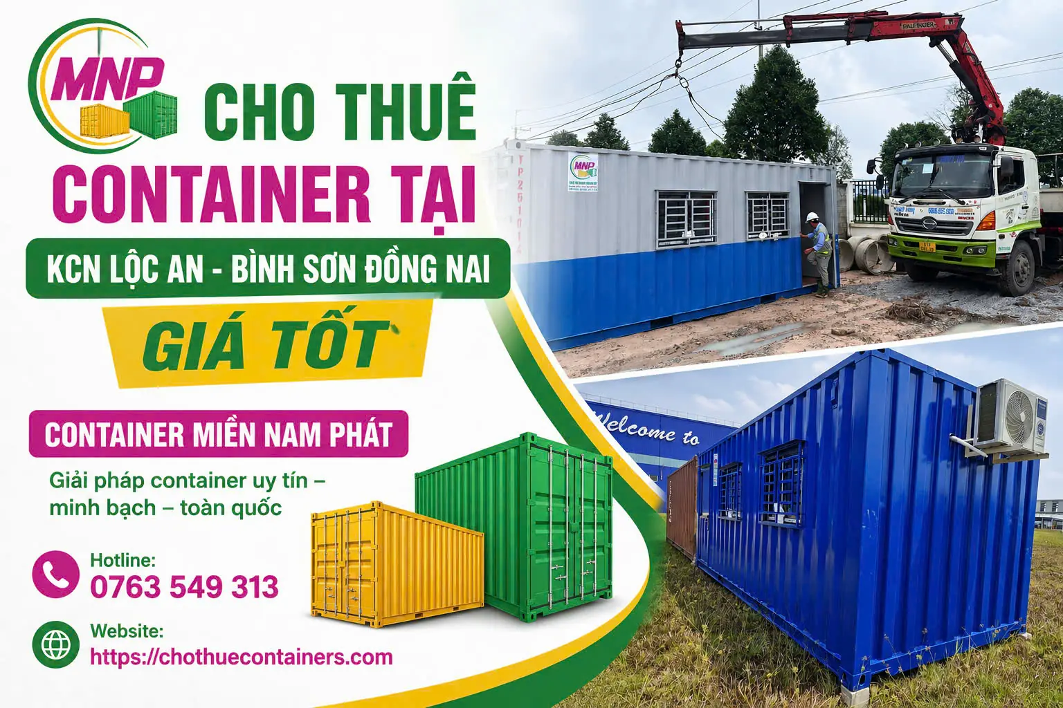 Cho Thuê Container Tại KCN Lộc An - Bình Sơn