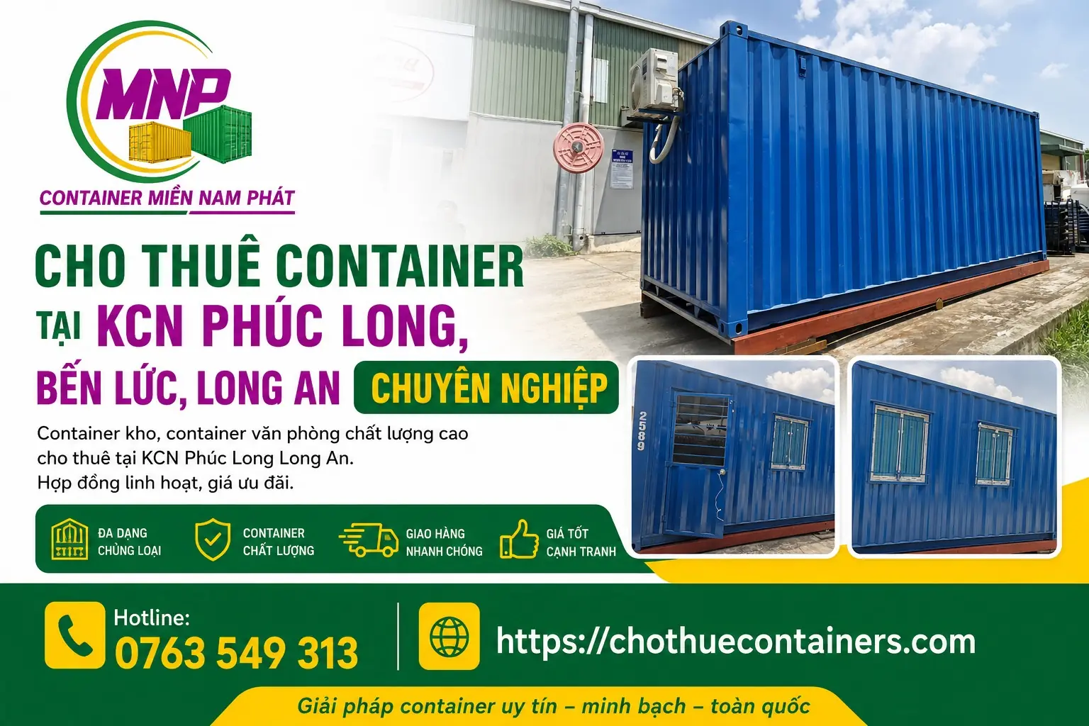 Cho Thuê Container Tại KCN Phúc Long