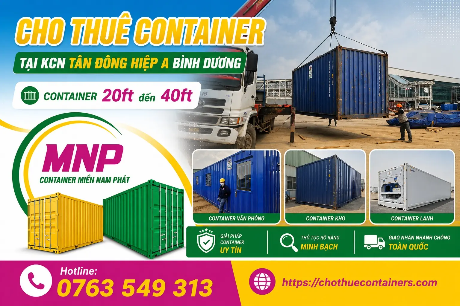 Cho Thuê Container Tại KCN Tân Đông Hiệp A Bình Dương
