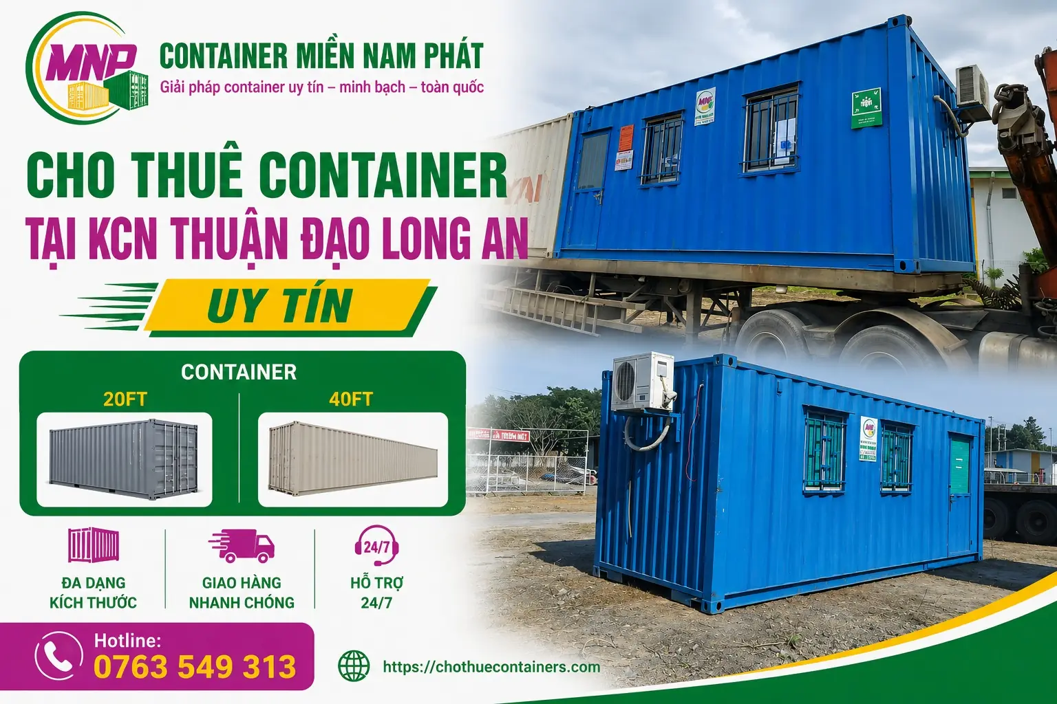 Cho Thuê Container Tại KCN Thuận Đạo Long An Uy Tín
