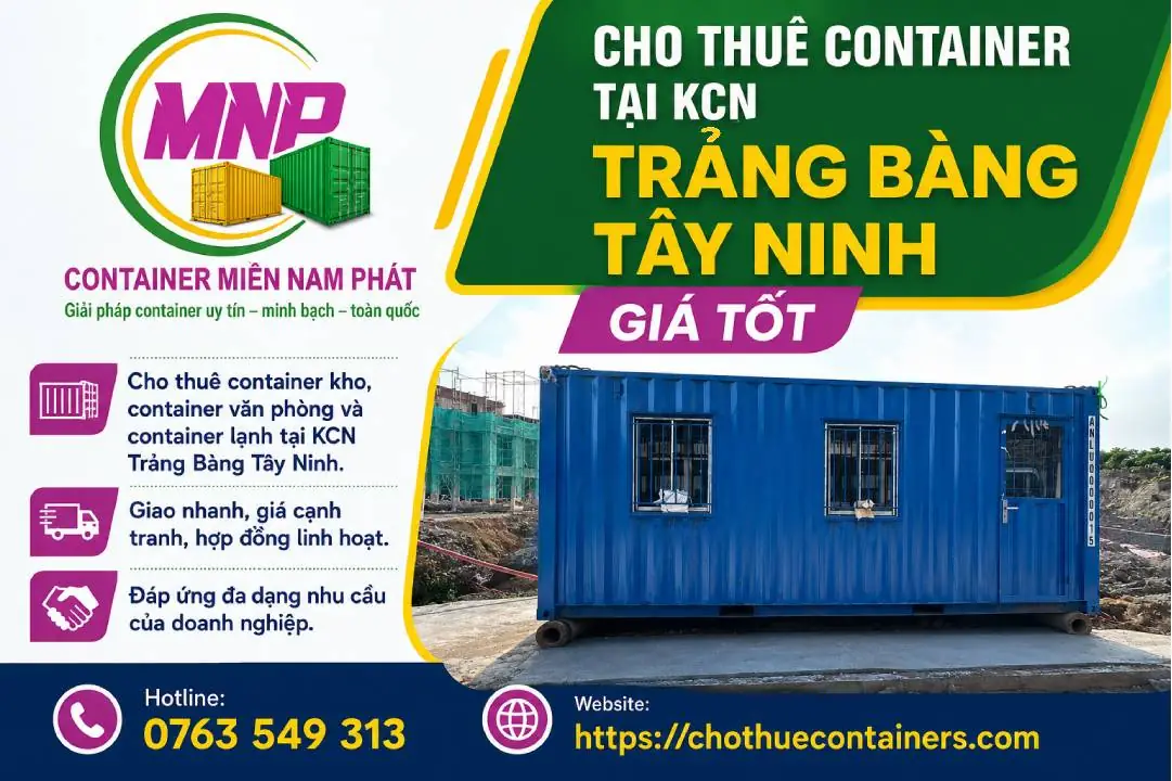 ho thuê container tại KCN Trảng Bàng Tây Ninh