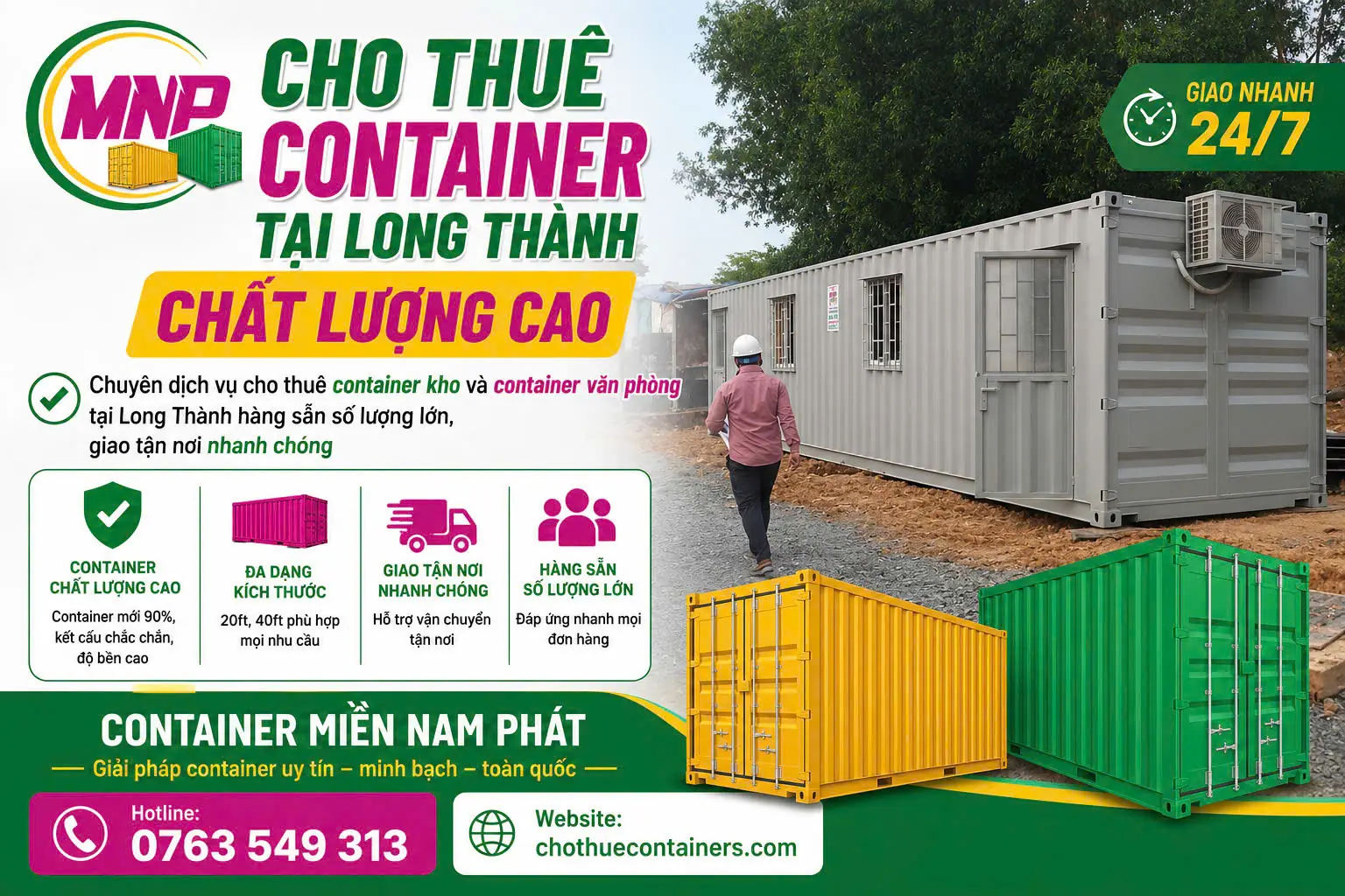 Cho Thu&ecirc; Container Tại Long Th&agrave;nh