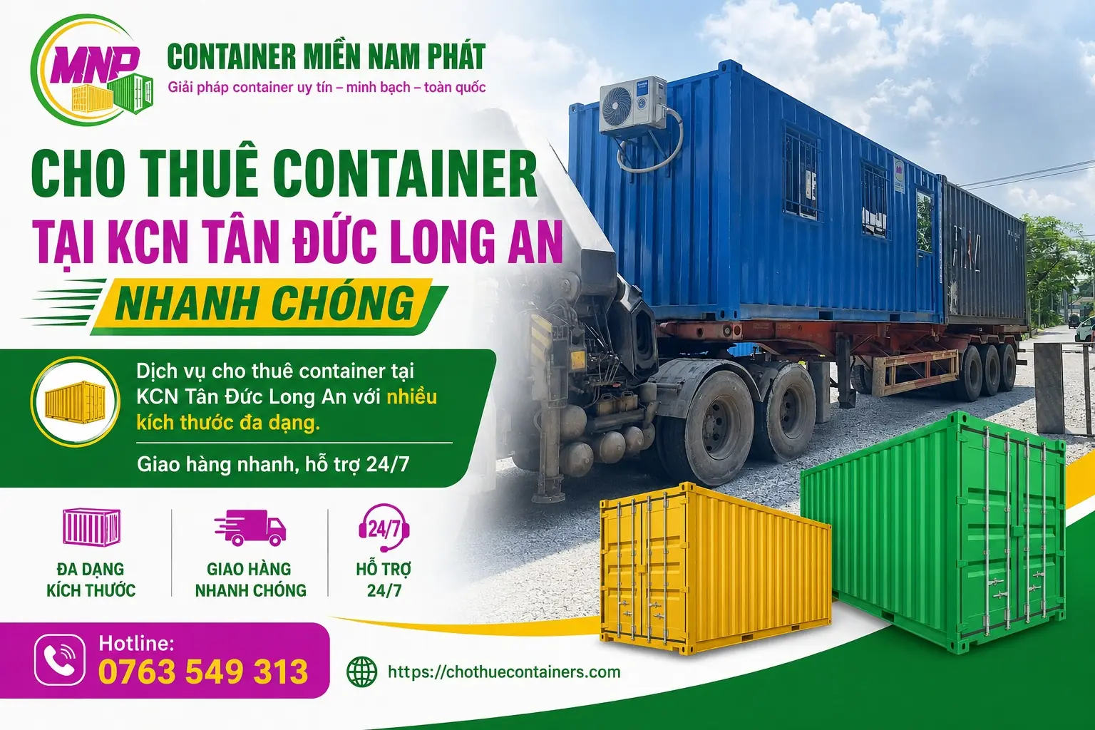 Cho Thuê Container Tại KCN Tân Đức Long An