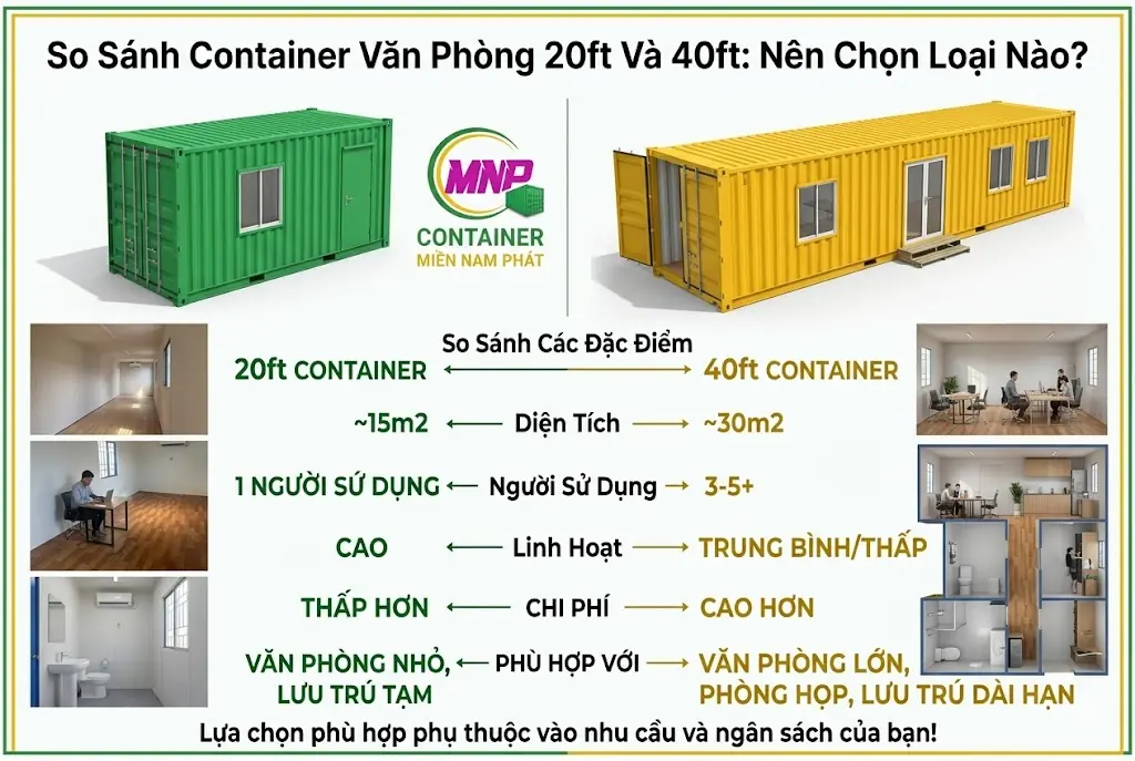 so s&aacute;nh container 20fr v&agrave; 40 ft
